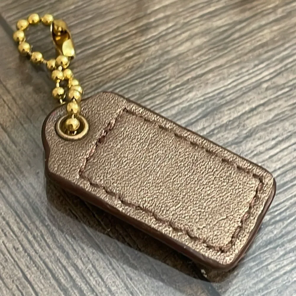 Coach Replacement Hangtag Metallic Bronze Mini Hangtag Keychain Key Fob BagCharm